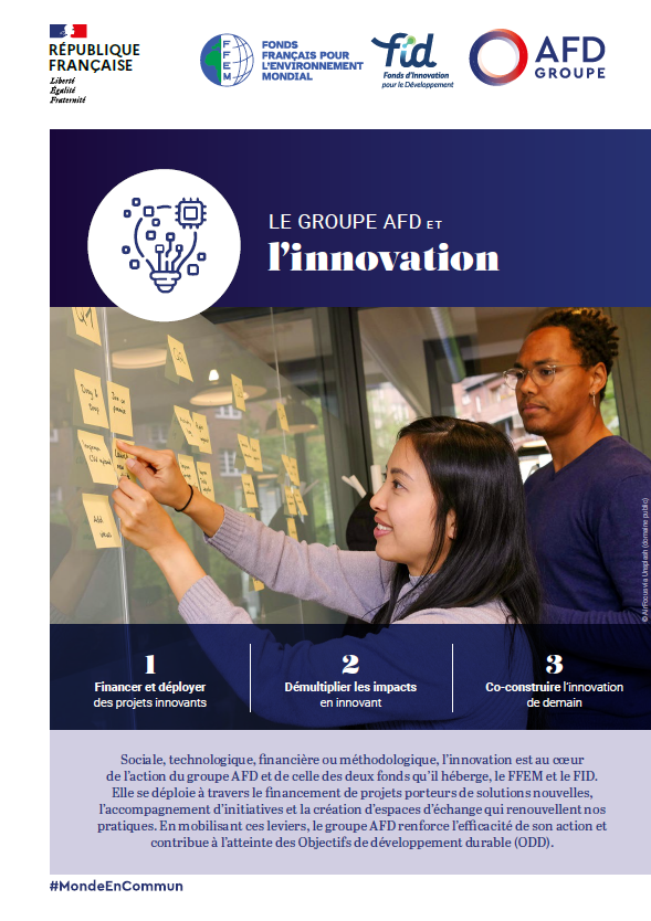 Couverture de la plaquette "Le groupe AFD et l'innovation"