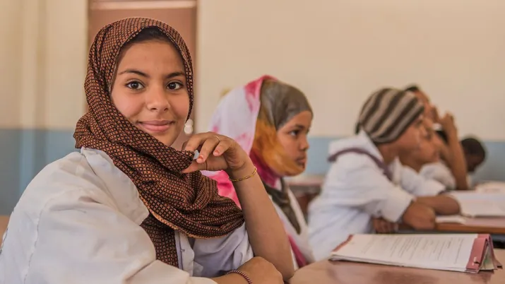 Mauritanie, étudiantes du lycée Arafatt, Nouakchott