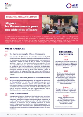 Éducation, formation, emploi : aligner les financements pour une aide plus efficace