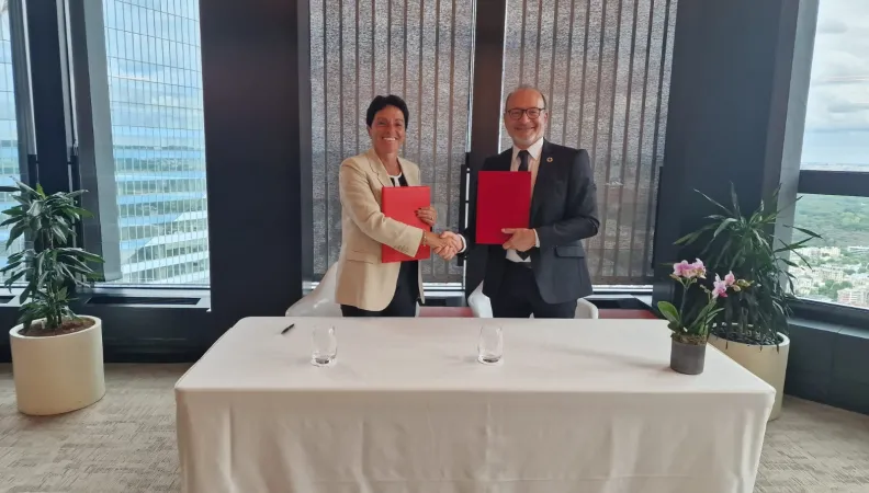 Sabrina Soussan, Présidente Directrice Générale de SUEZ et Rémy Rioux, Directeur Général du groupe AFD